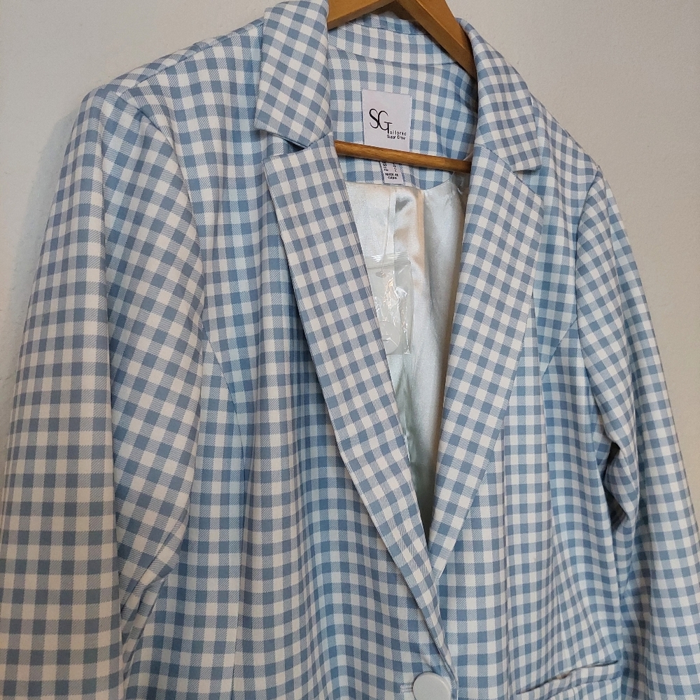 Tailored by Susan Graver Regular Printed Ponte Blazer Size Medium NWOT - Picture 3 of 9